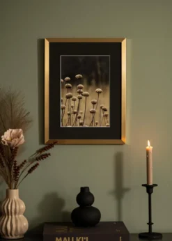 Ram Selection Guld 30x40 cm - Passepartout Svart 18x27 cm
