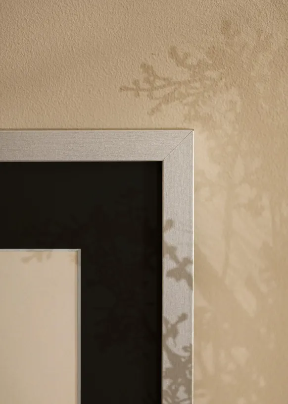 Ram Selection Silver 70x90 cm - Passepartout Svart 24x30 inches