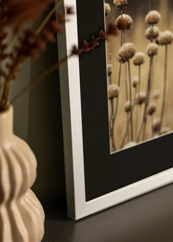 Ram Selection Silver 40x60 cm - Passepartout Svart 25x50 cm