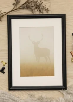 Ram Siljan Svart 20x30 cm - Passepartout Vit 15x21 cm (A5)
