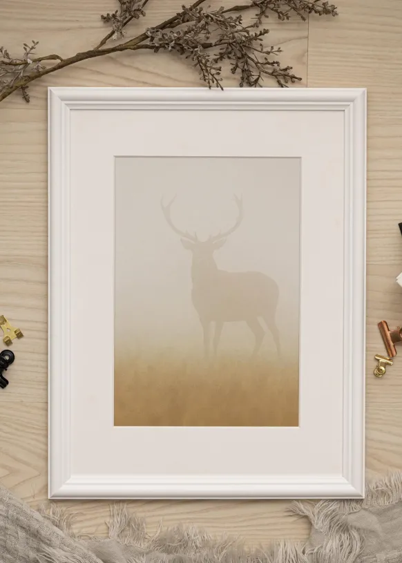 Ram Siljan Vit 70x70 cm