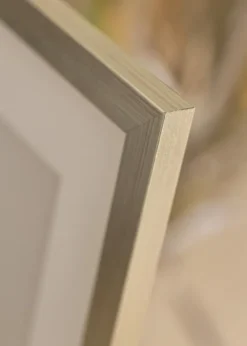 Ram Silver Wood 40x50 cm - Passepartout Vit 12x16 inches