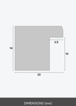 Ram Sleek Svart 50x75 cm