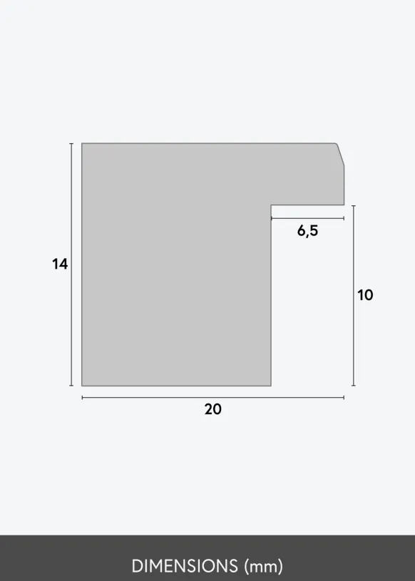 Ram Sleek Svart 62x93 cm