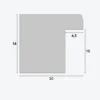 Ram Sleek Svart 50x70 cm - Dubbel Passepartout Vit 40x50 cm