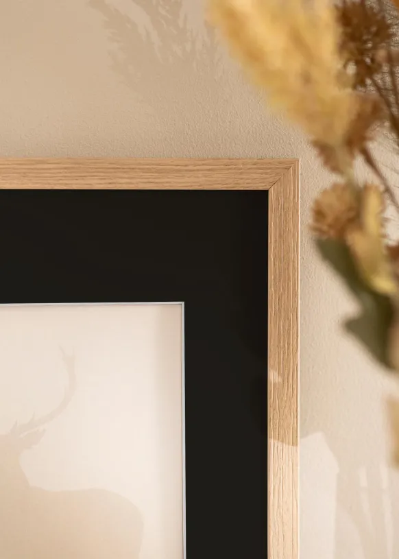 Ram Stilren Ek 35x50 cm - Passepartout Svart 24x30 cm