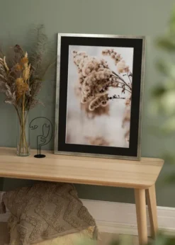 Ram Stilren Silver 60x60 cm - Passepartout Svart 50x50 cm