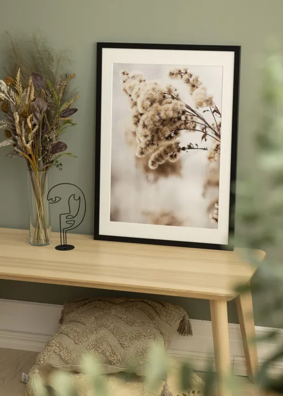 Ram Stilren Svart Ek 60x80 cm - Passepartout Vit 49,3x69,3 cm