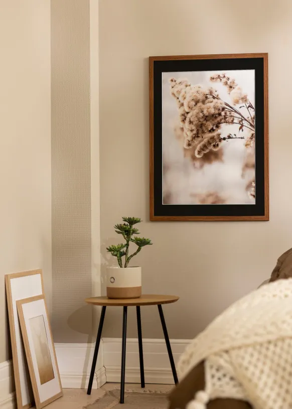 Ram Stilren Warm Brown 30x40 cm - Passepartout Svart 21x29,7 cm (A4)