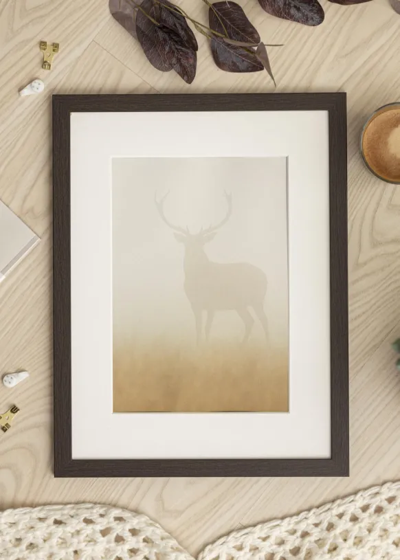 Ram Stilren Wenge 40x50 cm - Dubbel Passepartout Vit 29,7x42 cm (A3)