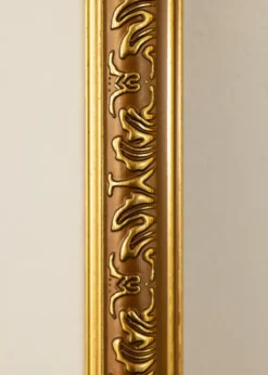 Ram Swirl Guld 40x50 cm - Passepartout Vit 29,7x42 cm