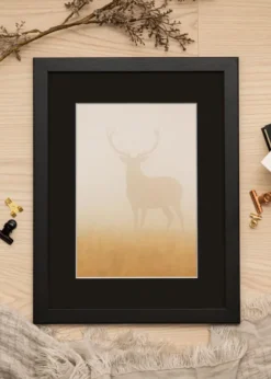Ram Trendline Svart 30x70 cm - Passepartout Svart 18x57 cm
