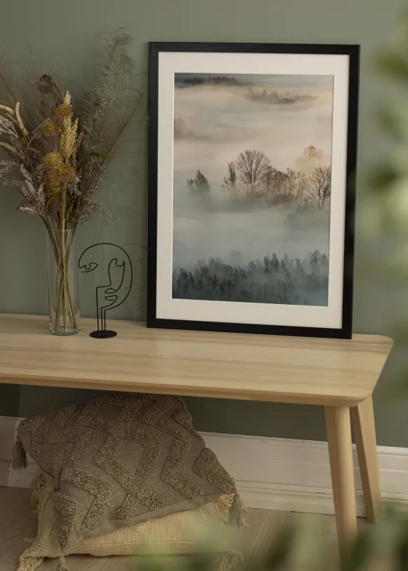 Ram Trendline Svart 40x80 cm - Passepartout Vit 30x70 cm
