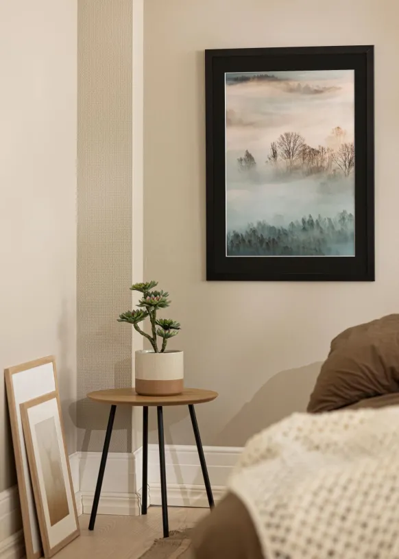 Ram Trendline Svart 70x90 cm - Passepartout Svart 60x80 cm