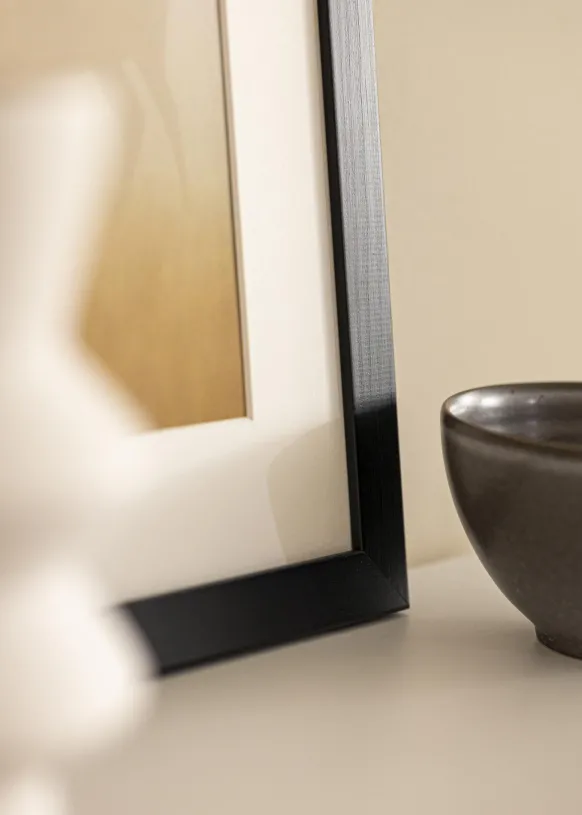 Ram Trendline Svart 60x80 cm - Passepartout Vit 50x60 cm