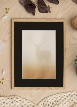 Ram Trendy Ek 18x24 cm - Passepartout Svart 13x17 cm