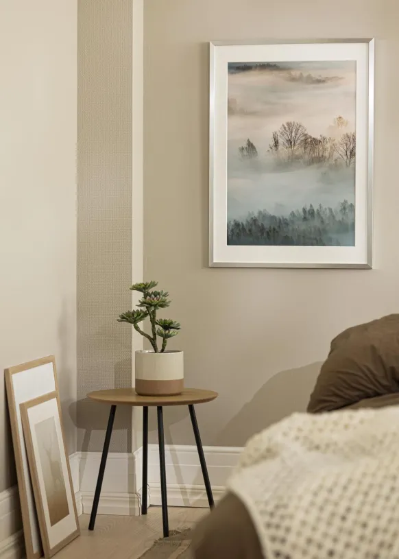 Ram Trendy Silver 60x80 cm - Passepartout Vit 50x65 cm