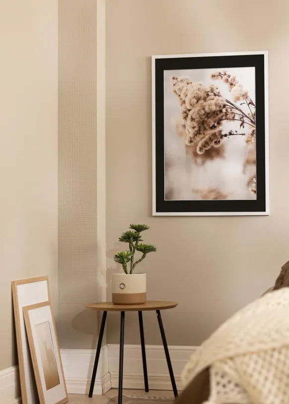 Ram Trendy Vit 50x70 cm - Passepartout Svart 40x60 cm
