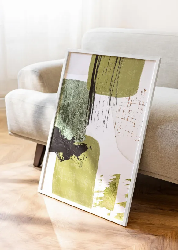 Ram Trendy Vit 50x70 cm - Passepartout Vit 33x56 cm