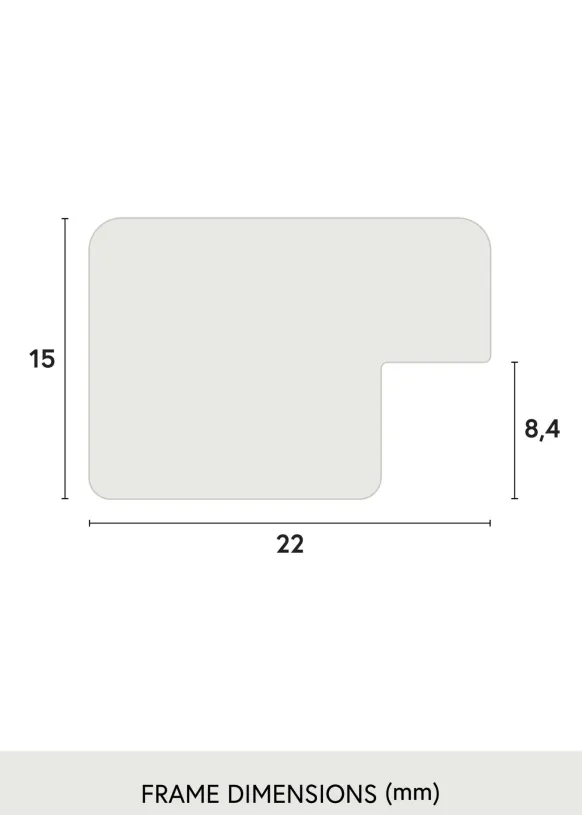 Ram Uppsala Glas Silver 18x24 cm