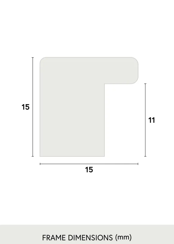 Ram Vemdalen Matt Akrylglas Ek 60x80 cm - Passepartout Vit 48,26x71,12 cm