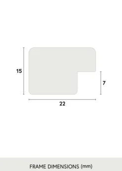 Ram White Wood Glossy 40x40 cm - Passepartout Vit 30x30 cm