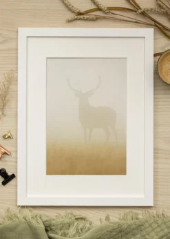 Ram White Wood 30x40 cm - Dubbel Passepartout Vit 21x29,7 cm (A4)