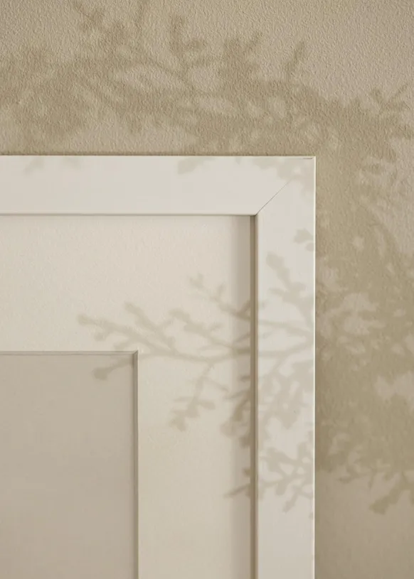 Ram White Wood 50x60 cm - Passepartout Vit 14x18 inches