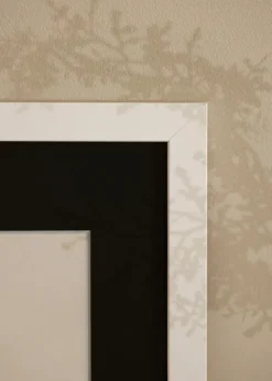 Ram White Wood 40x100 cm - Passepartout Svart 30x90 cm