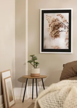 Ram White Wood 40x100 cm - Passepartout Svart 30x91 cm