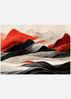 Red Mountains Canvastavla (30x40 cm)