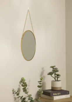 Rund Spegel Modern Guld 40 cm Ø
