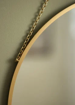 Rund Spegel Modern Guld 50 cm Ø