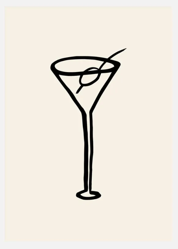 Shaken, Not Stirred Canvastavla (30x40 cm)