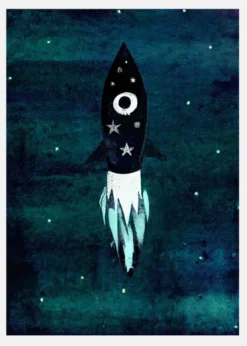 Sky Rocket High Canvastavla (30x40 cm)