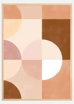 Soft Pink Circles Poster (21x29.7 cm (A4))