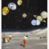 Space Golf Canvastavla (30x40 cm)