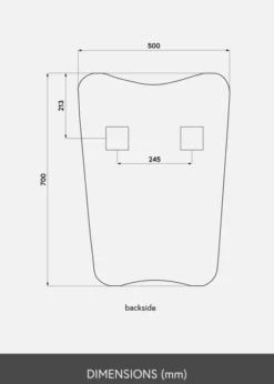 Spegel Concave Rectangle 50x70 cm