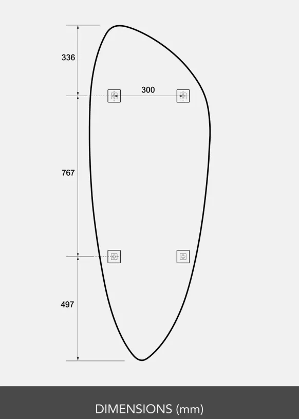 Spegel Slim Clear 160x57 cm