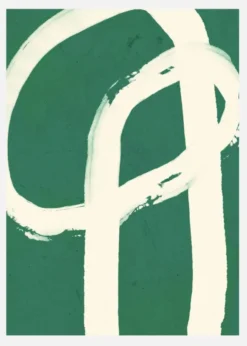 Strokes On Green 6 Canvastavla (30x40 cm)