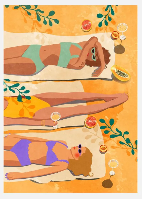 Summer Girls Canvastavla (30x40 cm)