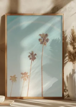 Sunny Cali Palm Tree Poster (21x29.7 cm (A4))