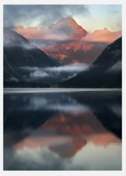 Sun On Mountain Canvastavla (30x40 cm)