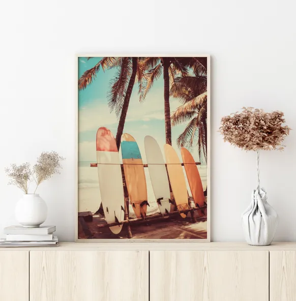 Surfboards Poster (21x29.7 cm (A4))