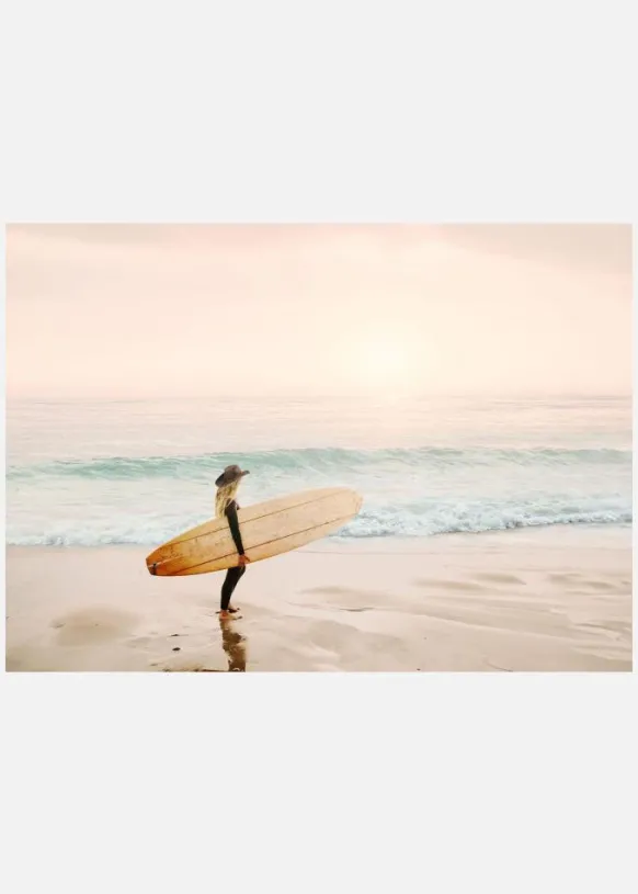 Surfer Cowgirl Canvastavla (30x40 cm)
