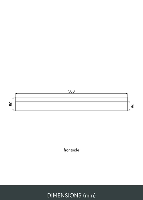 Tavelhylla Valnöt 50 cm