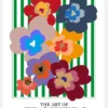 The Art Of Flowers Green Stripe Canvastavla (30x40 cm)