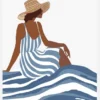 The Girl In The Striped Dress Canvastavla (30x40 cm)