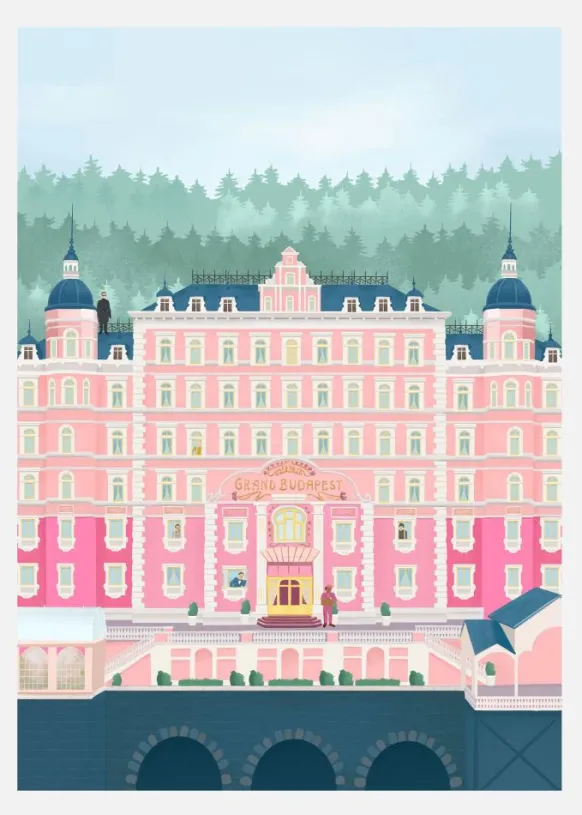 The Grand Budapest Hotel Canvastavla (30x40 cm)