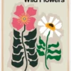The Illustrated Book Of Wild Flowers Vol.2 Grey Poster (21x29.7 cm (A4))